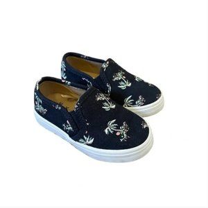 Janie & Jack Palm Tree Tropical Slip On Toddler Shoes Size 4